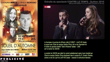 Publicité | Spectacle benefice Soleil d'automne Québec 2016-09-10