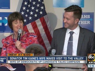 Senator Tim Kaine’s wife makes stop in Valley