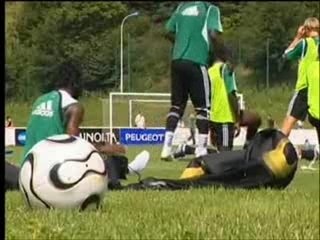 Entrainement et interview sur les objectifs ASSE 2007-2008