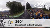 [Video 360°] L'arrivée à Saint-Gervais / Finish in Saint-Gervais - Tour de France 2016