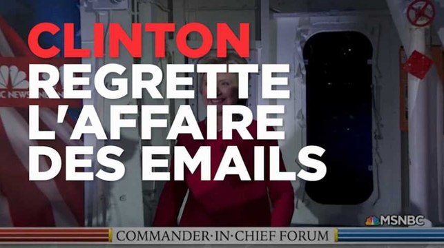 USA : Clinton regrette l'affaire de ses emails