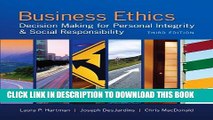 [PDF] Business Ethics: Decision Making for Personal Integrity   Social Responsibility Full Colection