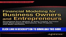 [New] Financial Modeling for Business Owners and Entrepreneurs: Developing Excel Models to Raise