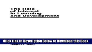 [Best] The Role of interest in Learning and Development Online Ebook