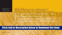 [Reads] Oxford Guide to Behavioural Experiments in Cognitive Therapy (Cognitive Behaviour Therapy: