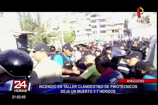 Ayacucho: un muerto y siete heridos tras explosión en taller pirotécnico