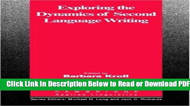 [Get] Exploring the Dynamics of Second Language Writing (Cambridge Applied Linguistics) Free New