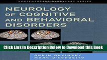 [Reads] Neurology of Cognitive and Behavioral Disorders Online Books