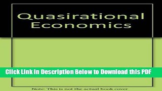 [Read] Quasi Rational Economics Ebook Free