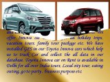 Innova car on Rent, Toyota innova car on hire, book innova car for family tour package