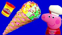 PLAY DOH ICE CREAM CUPs! - CREATE icecream playdoh with peppa pig ToyS