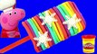 Play Doh Ice Cream Frozen! - Create rainbow cream playdoh along Peppa pig kids toys