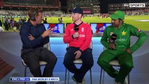 England v Pakistan T20 2016, Sarfaraz Ahmed and Eoin Morgan After Pakistan Victory vs England