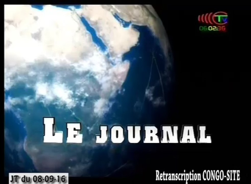 Journal de 20h TVCongo du jeudi 08 septembre 2016 -By Congo-Site