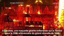 Londres s'enflamme pour le 350e anniversaire du grand incendie
