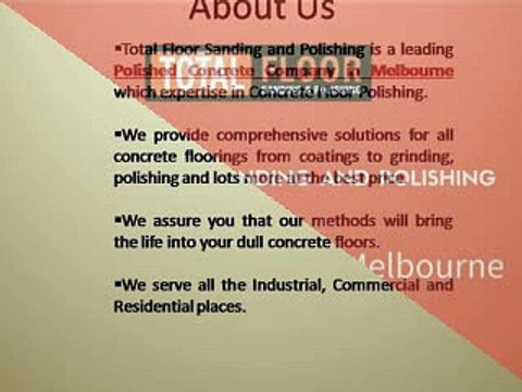 Polished Concrete Melbourne