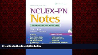 For you NCLEX-PN Notes: Course Review and Exam Prep (Davis s Notes Book)