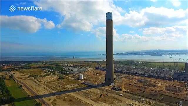 Massive chimney at Kent power station demolished