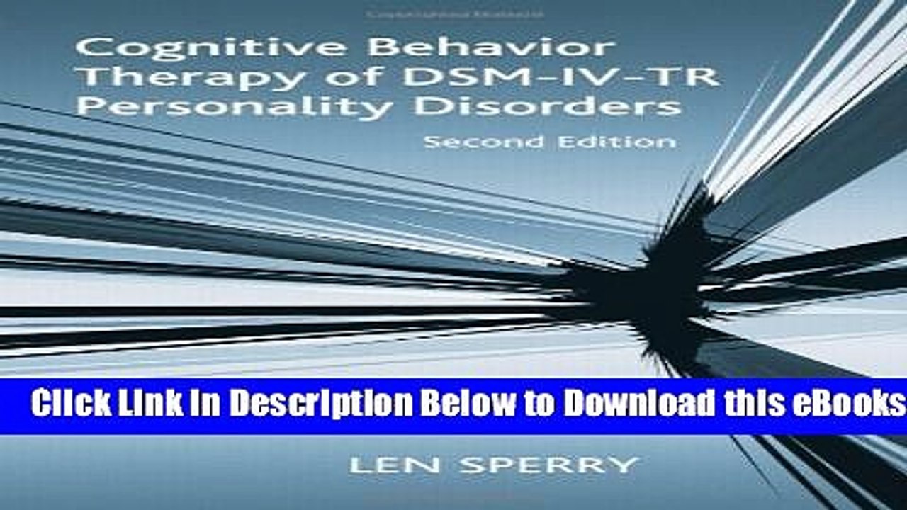 [Reads] Cognitive Behavior Therapy of DSM-IV-TR Personality Disorders: Highly Effective