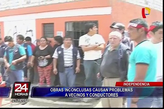 Independencia: vecinos se quejan por obras inconclusas