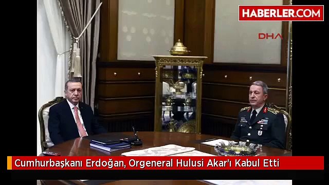 Cumhurbaşkanı Erdoğan, Orgeneral Hulusi Akar'ı Kabul Etti