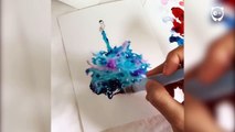 Cet artiste utilise des gouttes d’eau et de la peinture afin de créer des œuvres délirantes !