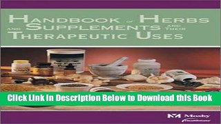[Best] Mosby s Handbook of Herbs   Supplements and Their Therapeutic Uses Online Books