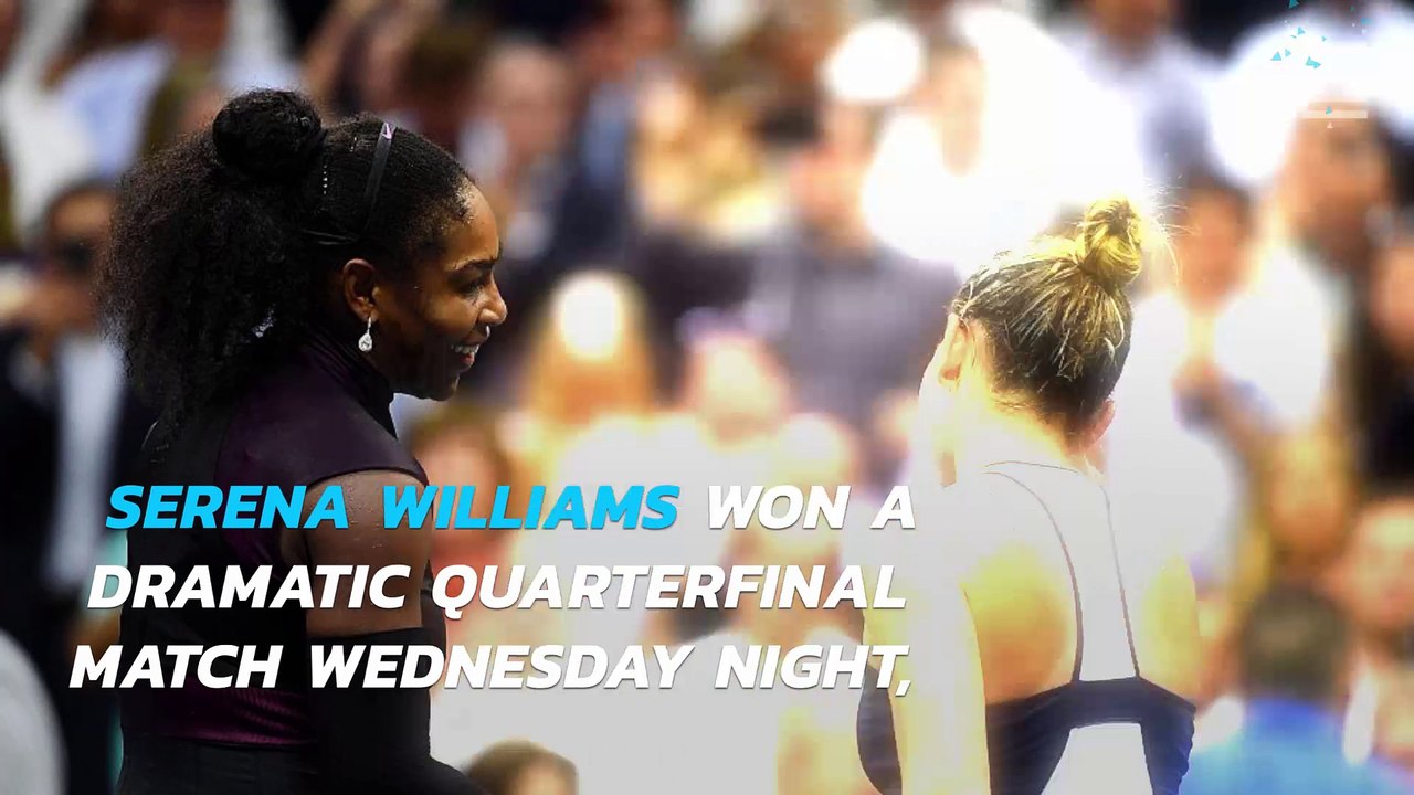 US Open quarter-final: Serena Williams beats Simona Halep
