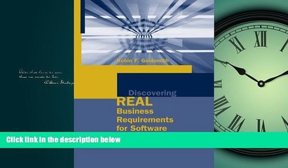 Popular Book Discovering Real Business Requirements for Software Project Success (Artech House