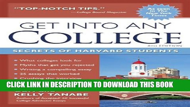 [PDF] Get into Any College: Secrets of Harvard Students Full Online