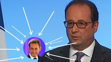 Hollande mitraille Sarkozy sans le nommer: on l'a sous-titré