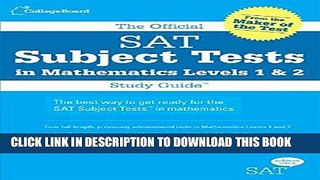 New Book The Official SAT Subject Tests in Mathematics Levels 1   2 Study Guide