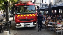 Les pompiers en exercice dans le vieil Angoulême