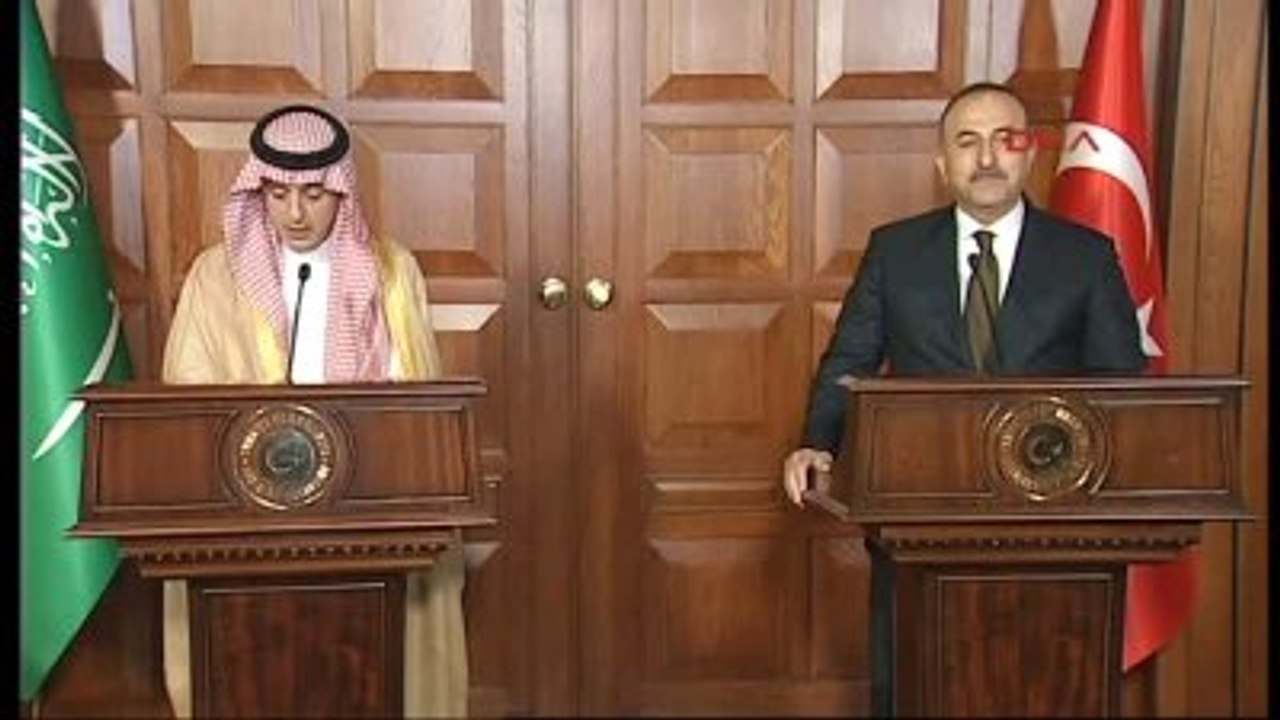 Çavuşoğlu Suudi Arabistan Dışişleri Bakanı Adel Bin Ahmed Al Jubeir ile Ortak Basın Toplantısıdna...