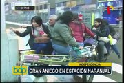 Independencia: aniego dificultó acceso a estación Naranjal del Metropolitano