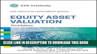 [PDF] Equity Asset Valuation (CFA Institute Investment Series) Full Online