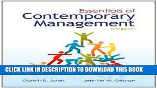 [PDF] Essentials of Contemporary Management Popular Collection