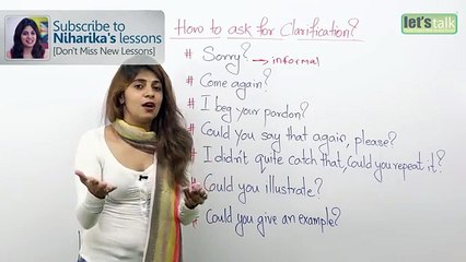 English Language – English Phrases to ask for clarification (Free English Lessons)