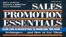 [PDF] Sales Promotion Essentials: The 10 Basic Sales Promotion Techniques...and How to Use Them