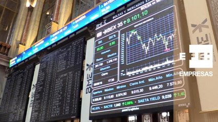 Download Video: El Ibex 35 suma un 0,95% y supera los 9.100 puntos pese al BCE