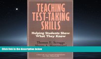 Choose Book Teaching Test Taking Skills: Helping Students Show What They Know (Cognitive Strategy