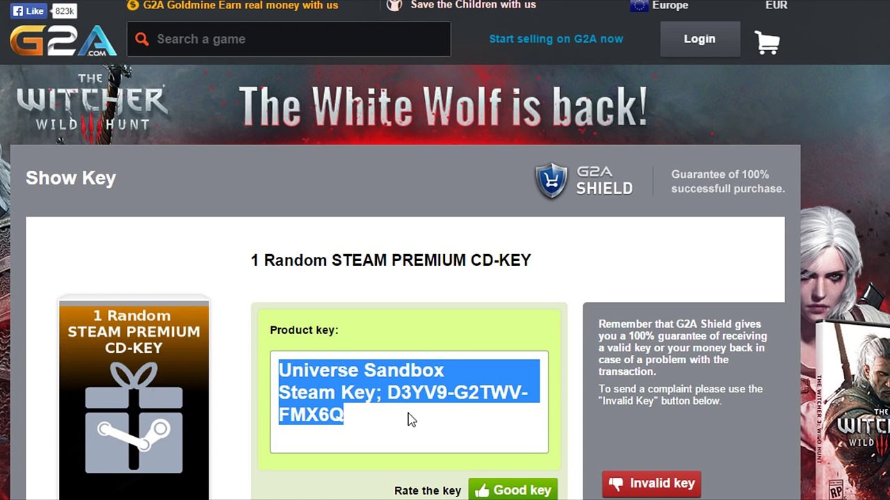 Buying 5 random PREMIUM steam CD-KEYS from G2A