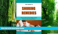 Big Deals  Snoring Remedies  Free Full Read Most Wanted