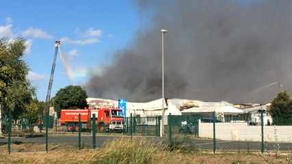 Incendie dans la zone industrielle du Landas