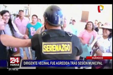 Huánuco: Mujer agrede brutalmente a dirigente vecinal