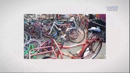 Desmanche de bicicletas encontrado em Santos Dumont em Vitória