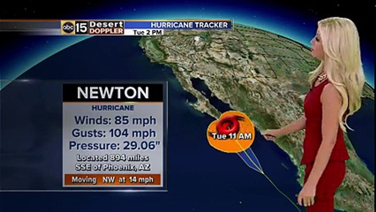 Hurricane Newton could bring rain to Arizona - YouTube