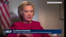 Hillary Clinton speaks to Israeli media on Israel, Trump, and the race ahead