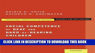 [PDF] Social Competence of Deaf and Hard-of-Hearing Children (Professional Perspectives On