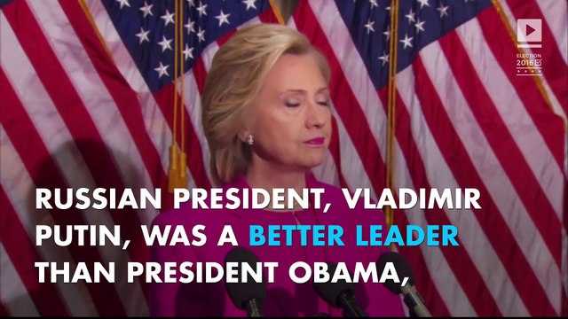 Hillary Clinton rips Donald Trump for praise of Vladimir Putin